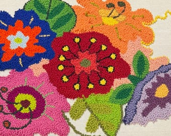 SUMMER AROMA Rug Hooking/ Punch Needle Pattern on Monks Cloth Optional Sizes
