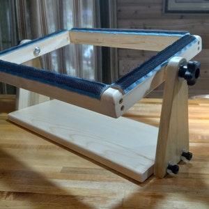 Wooden Lap Stand with Gripper Strip for Rug Hooking / Punch Needle Optional Size Frame, Poplar/Pine,