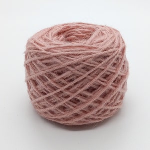 Pink # FY10 THIN (Fine Punch Needle) Wool Rug Yarn 100% Wool 1/8 lb. Ready for Use ~ 3 ply,