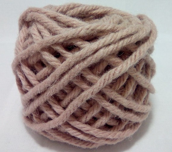 Pink Stone #405 EXTRA THICK! Wool Yarn ~ 100% Wool 1/8 lb. ~ Ready for Use ~ 4 ply