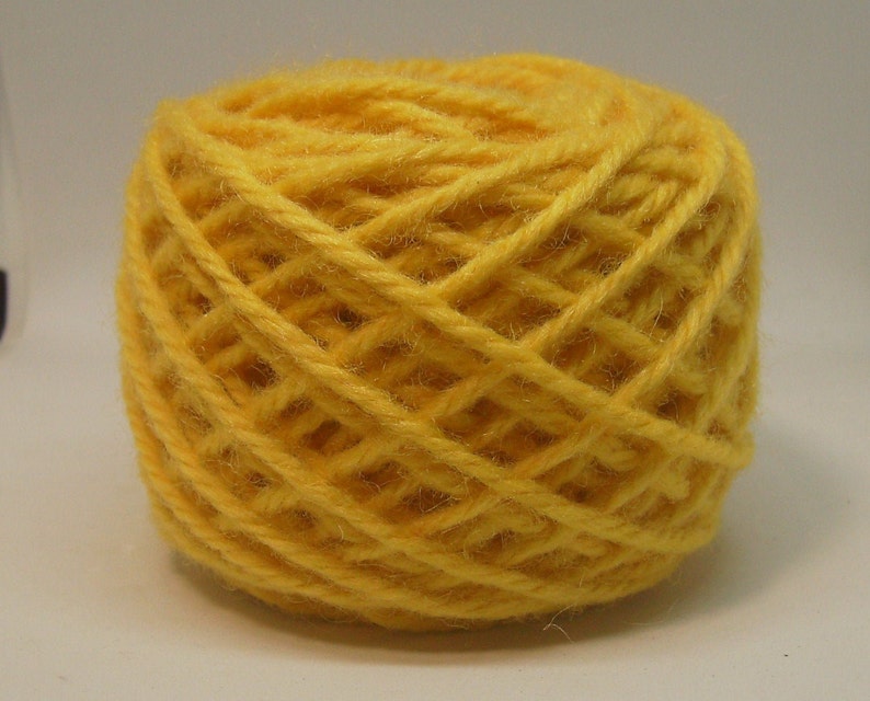 Yellow 58 Wool Rug Yarn 100 Wool 1/8 lb. Ready for Use 3 Etsy