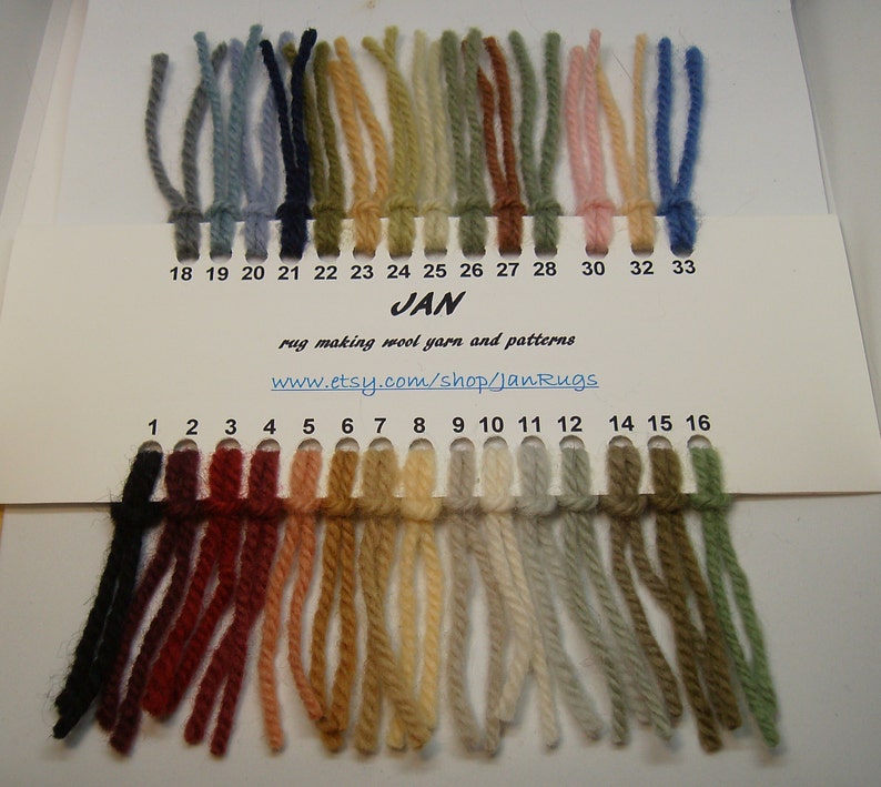 Needlepoint Yarn Color Chart