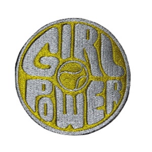 Tennis Patch Iron On Large, Gift for Tennis Players, Iron On Patch Tennis Gifts, Tennis Gift for Women, Tennis Girl Power Patch Bag