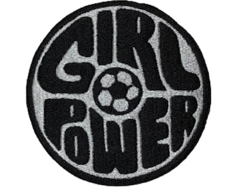 Large Patch Soccer Gifts, Iron On Patches for Jackets, Soccer Patch Iron On, Girl Power Gifts for Soccer Players, Girl Soccer Gift