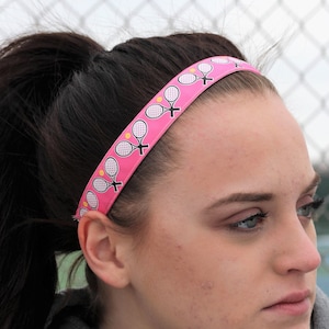 Girls Tennis Headband, Tennis Gifts for Women, Tennis Accessories, Choice of Size & Color, Tennis Mom, Tennis Party Favors, Tennis for Women