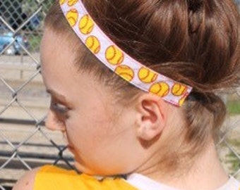 Softball Headband for Women, Choice of Color & Size,  Softball Gifts for Girls Softball Headbands Nonslip, Gift Softball Team Gifts