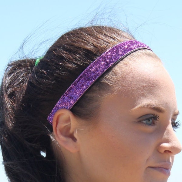 Purple Glitter Headband - Headbands for Girls - Headbands for Women - Sparkly Headband - Gift for Her - Team Headbands