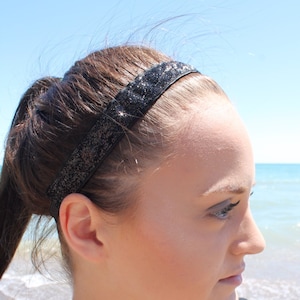 Glitter Headbands for Women Gift Ideas - Sparkly Headbands for Kids Hair Band - Choice of Size & Color - Non Slip Headband Adult