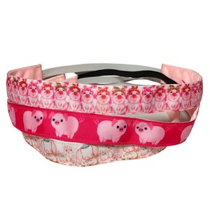 Pig Headband for Girls, Choice of Pattern & Size, Pig Lover Gift for Girl, Piggy Girl Headbands for Girls, Farm Girl Outfit Accessories