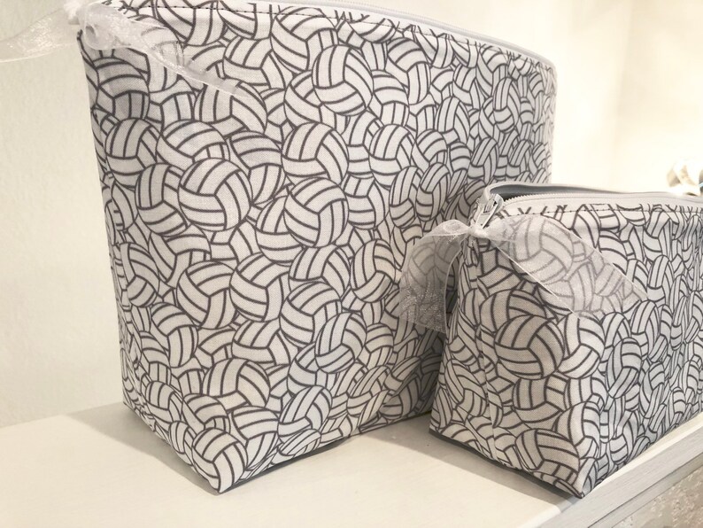 Personalized Makeup Bag Set Volleyball Gifts Volleyball Bag Etsy