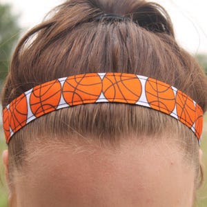 Basketball Headband Non Slip, Choice of Size,  Basketball Gifts for Girls, Sport Headbands for Women, Basketball Gift for Basketball Players