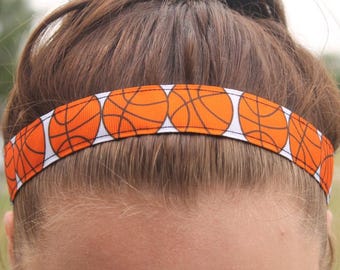 Basketball Headband Non Slip, Choice of Size,  Basketball Gifts for Girls, Sport Headbands for Women, Basketball Gift for Basketball Players