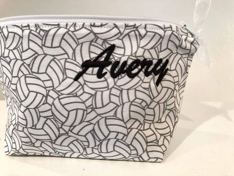 Personalized Makeup Bag Set Volleyball Gifts Volleyball Bag Etsy