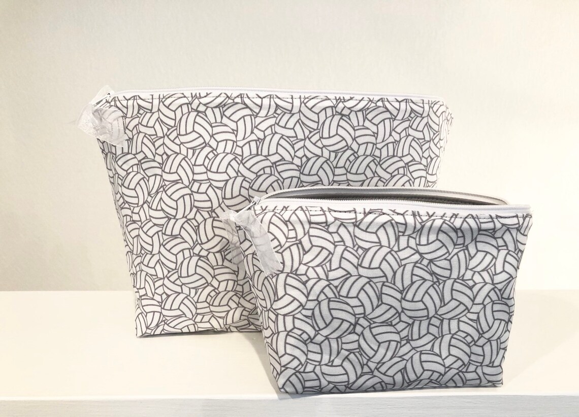 Personalized Makeup Bag Set Volleyball Gifts Volleyball Bag Etsy