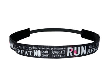 No Slip Running Headband, Velvet Backed, Gift for Runner