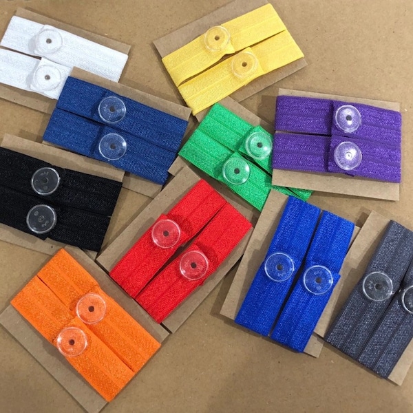 Solid Colored Shirt Ties, Shirt Clips for Women, Sleeve Clips, Sleeve Scrunchies, Snap Clips for Shirt, Sleeve Holders, Sleeve Bands