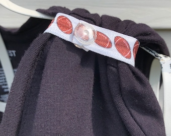 Football Shirt Sleeve Clips, Elastic Scrunchies, Football Mom Gift