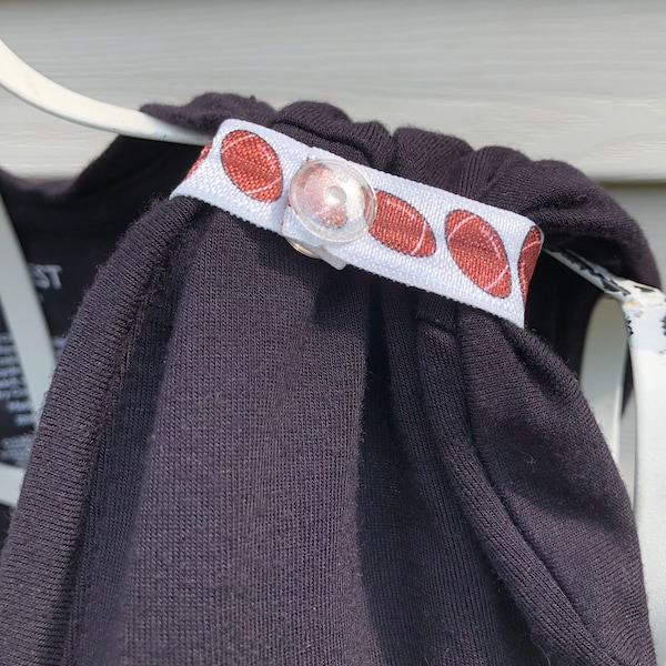 Football Shirt Sleeve Clips, Elastic Scrunchies, Football Mom Gift
