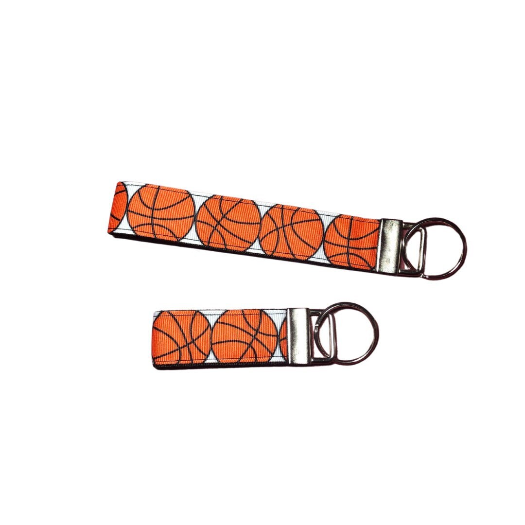 Basketball Keychain Wristlet, Choice of Size, Senior Night Basketball