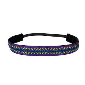Embroidered Rainbow Headband for Women,  Choice of Size, Pride Headband Rainbow Gifts, Love Rainbow Headbands for Girls Headbands
