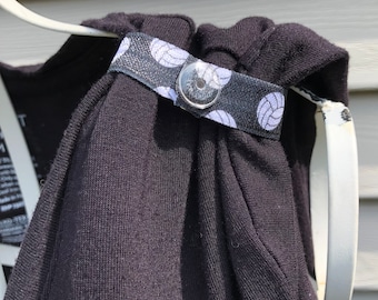 Volleyball Shirt Sleeve Clips, Elastic Ribbon, T-Shirt Tie (Set of 2)
