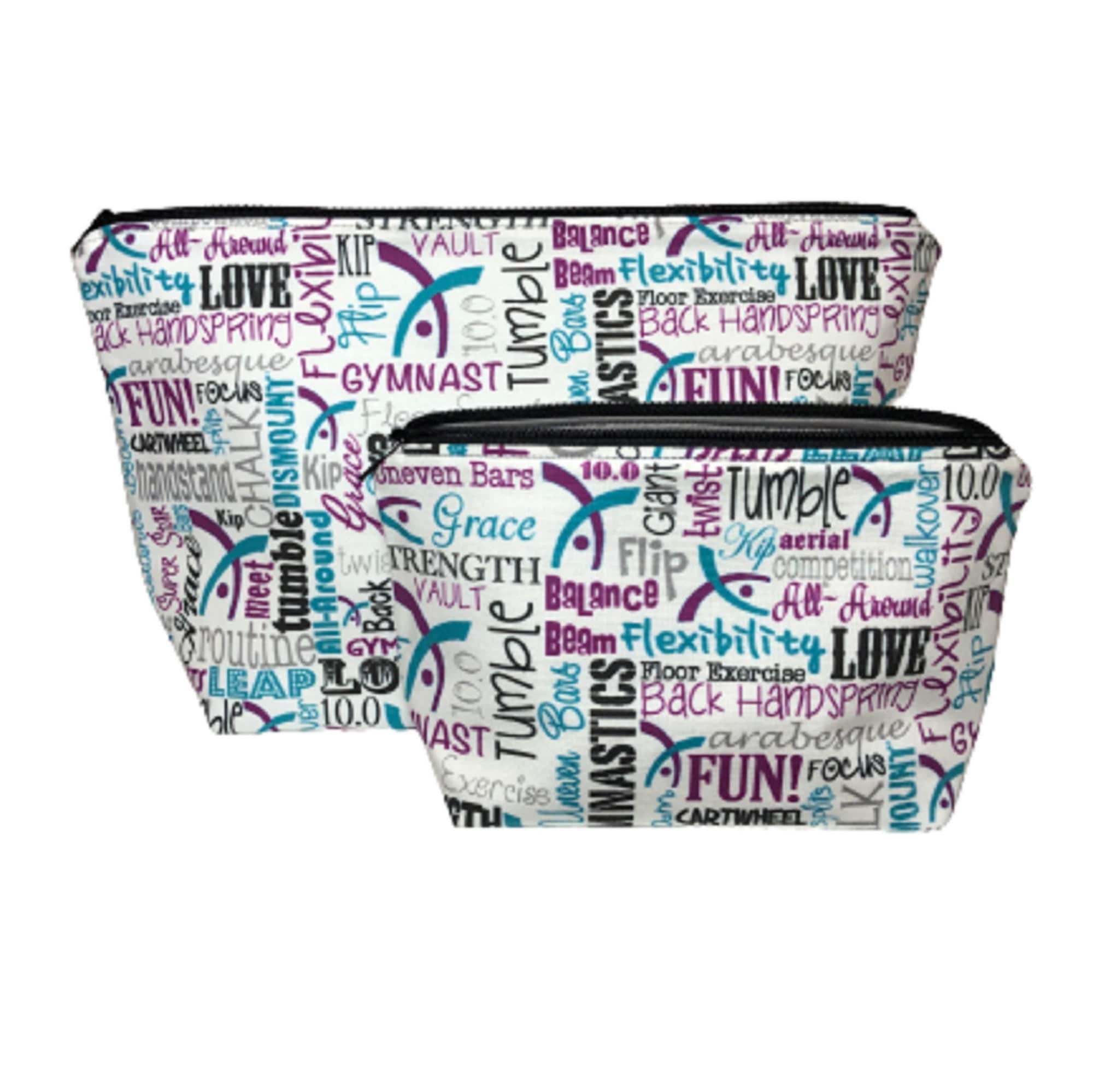 Gymnastics Makeup Bag Set Choice of Size Gift for Gymnast Etsy