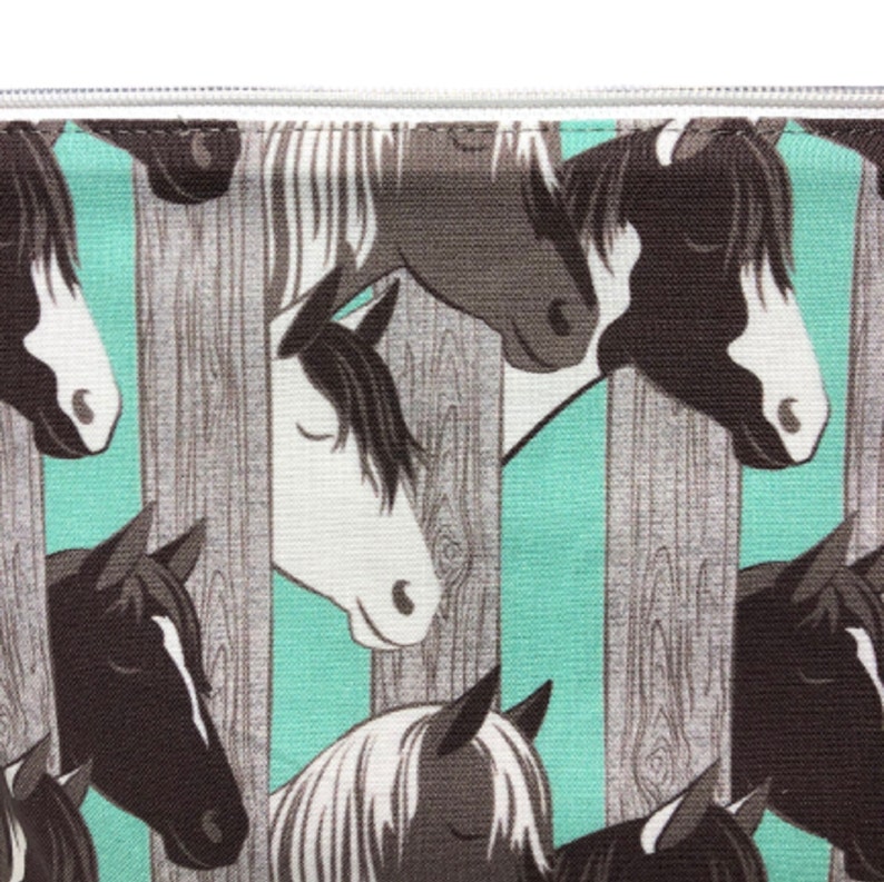 Horse Makeup Bag Gift for Horse Lover Gift, Choice of Size, Horse Girl Gifts Make Up Bag Set, Horse Bag for Girls Travel Bag for Kids image 3