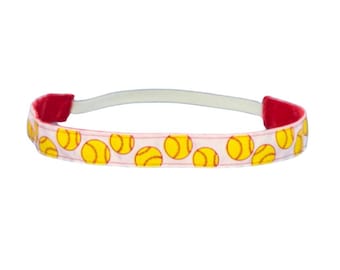 Softball Headband, Choice of Color, Nonslip Velvet, Elastic Fit