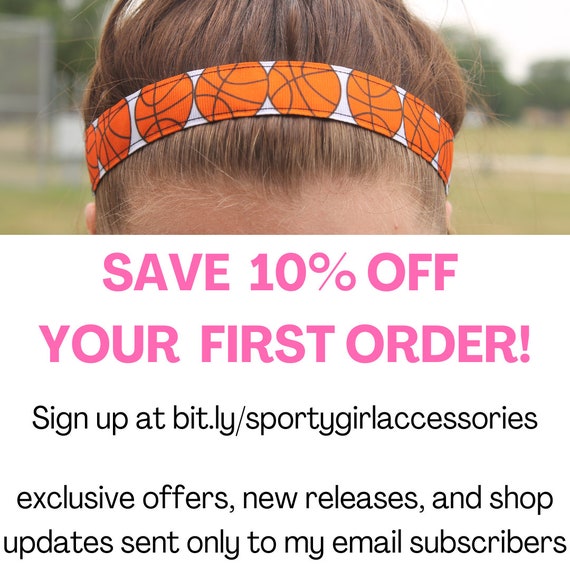 Basketball Headband for Women, Choice Size, Basketball Gifts for