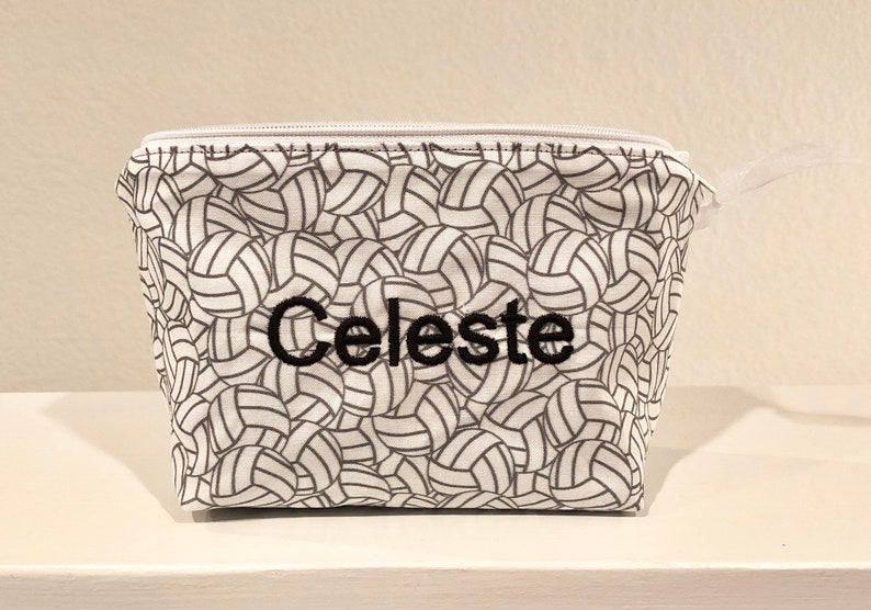 Personalized Makeup Bag Set Volleyball Gifts Volleyball Bag Etsy