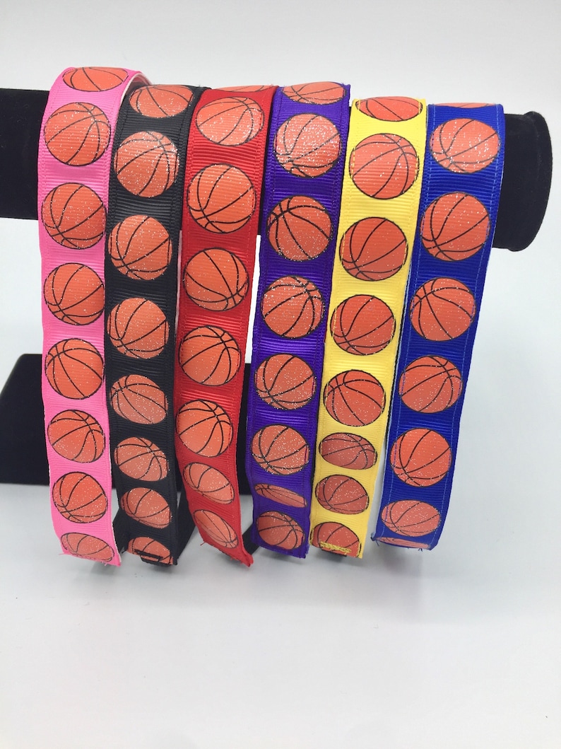 Glitter Basketball Headband Choice of Size and Color Etsy