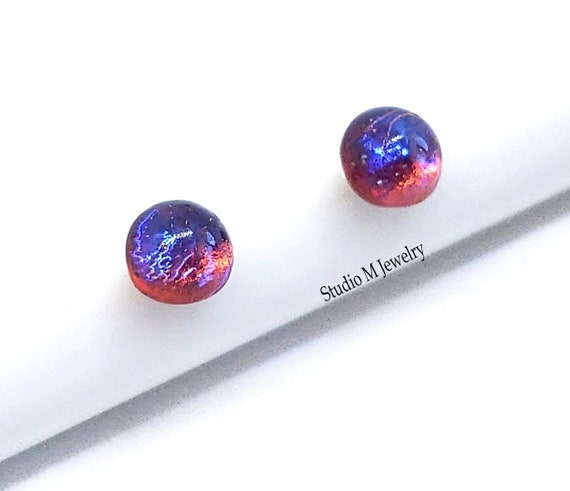 Fire Earrings, Cosmic Post Earrings, Small Stud E… - image 2