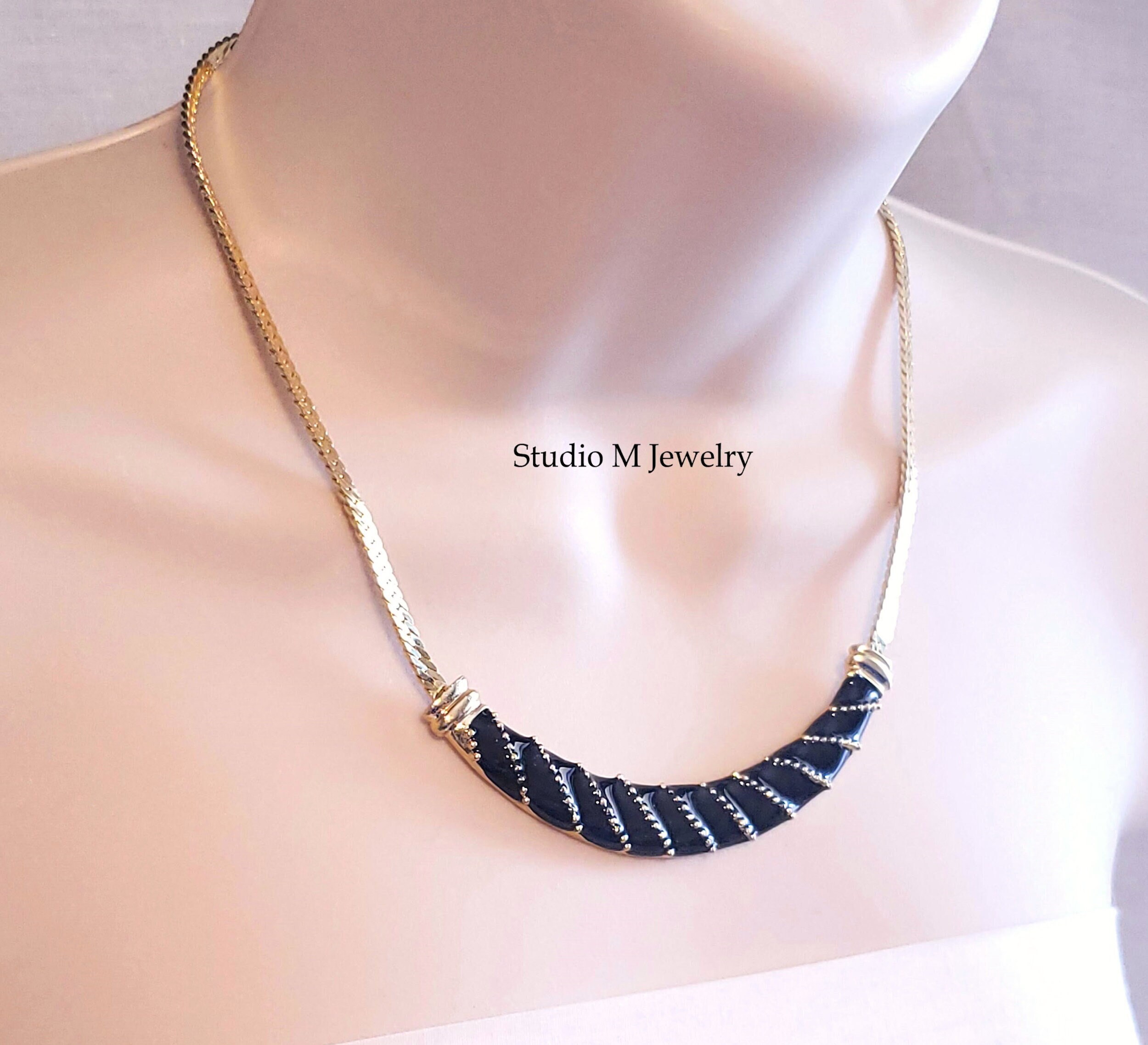 80s Gold Necklace - Etsy
