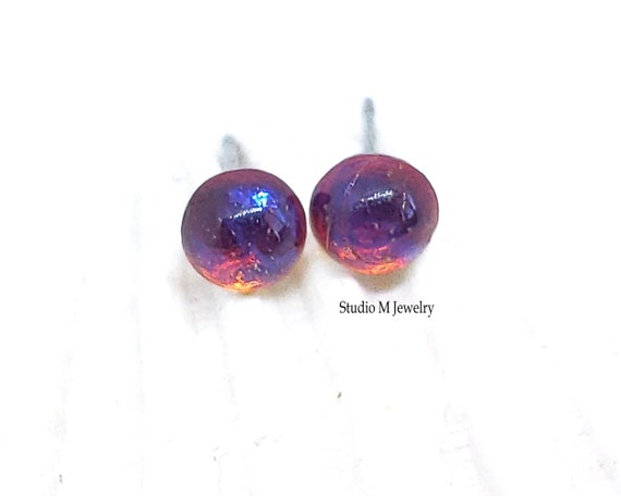 Fire Earrings, Cosmic Post Earrings, Small Stud E… - image 6