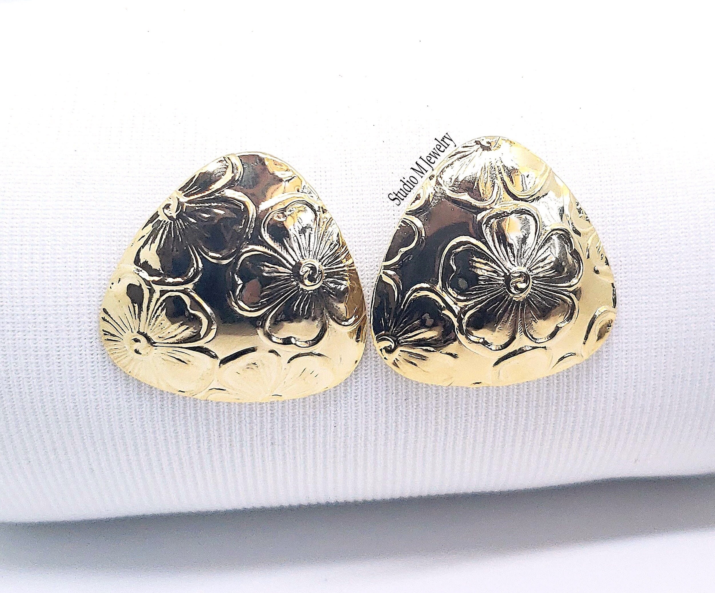 JOOTUEPO Gold Blumen Ohrringe Groß - Boho Statement Earrings Für Damen