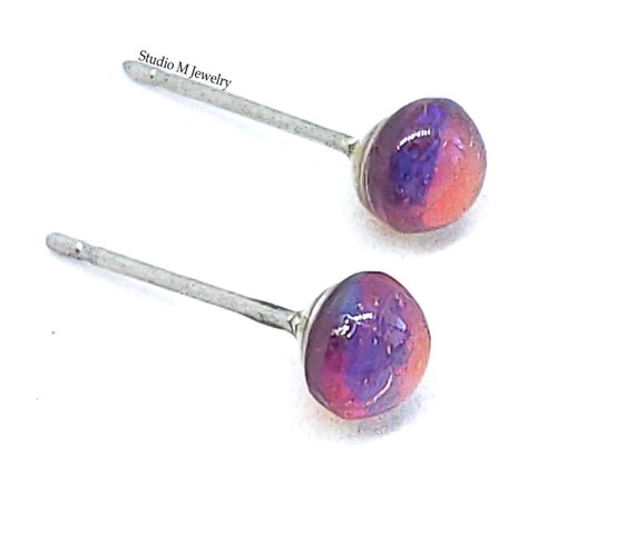 Fire Earrings, Cosmic Post Earrings, Small Stud E… - image 3