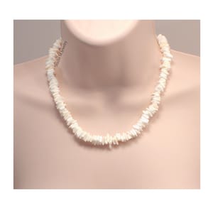 White Shell Necklace, Shell Strand Necklace, White Necklace, Boho Beach Shell Jewelry, Add On Bohemian Necklace, Summer Jewelry (N561)