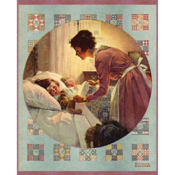 Normal Rockwell Bedtime Panel - David Textiles