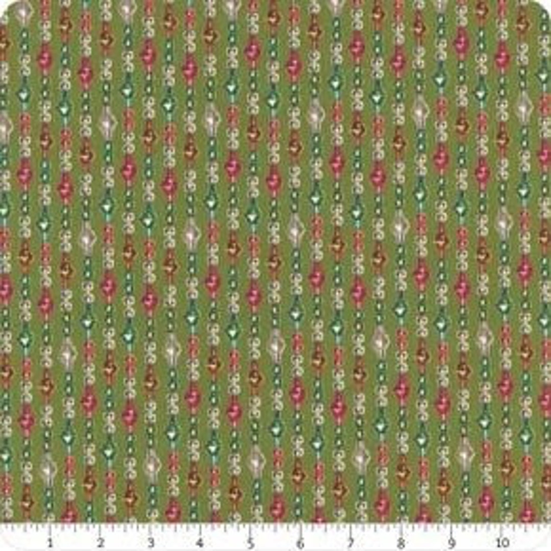 Glass Garland Evergreen Christmas Faire Cathe Holden Moda Choose Your Yardage Etsy