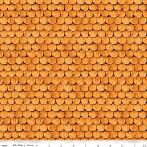 May include: A seamless pattern of orange and brown overlapping shingles, resembling a roof.