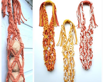 Bird macrame fat-balls feeder, eco-friendly pure cotton bird feeder, handmade garden decor, small net decorative hanging bird feeder