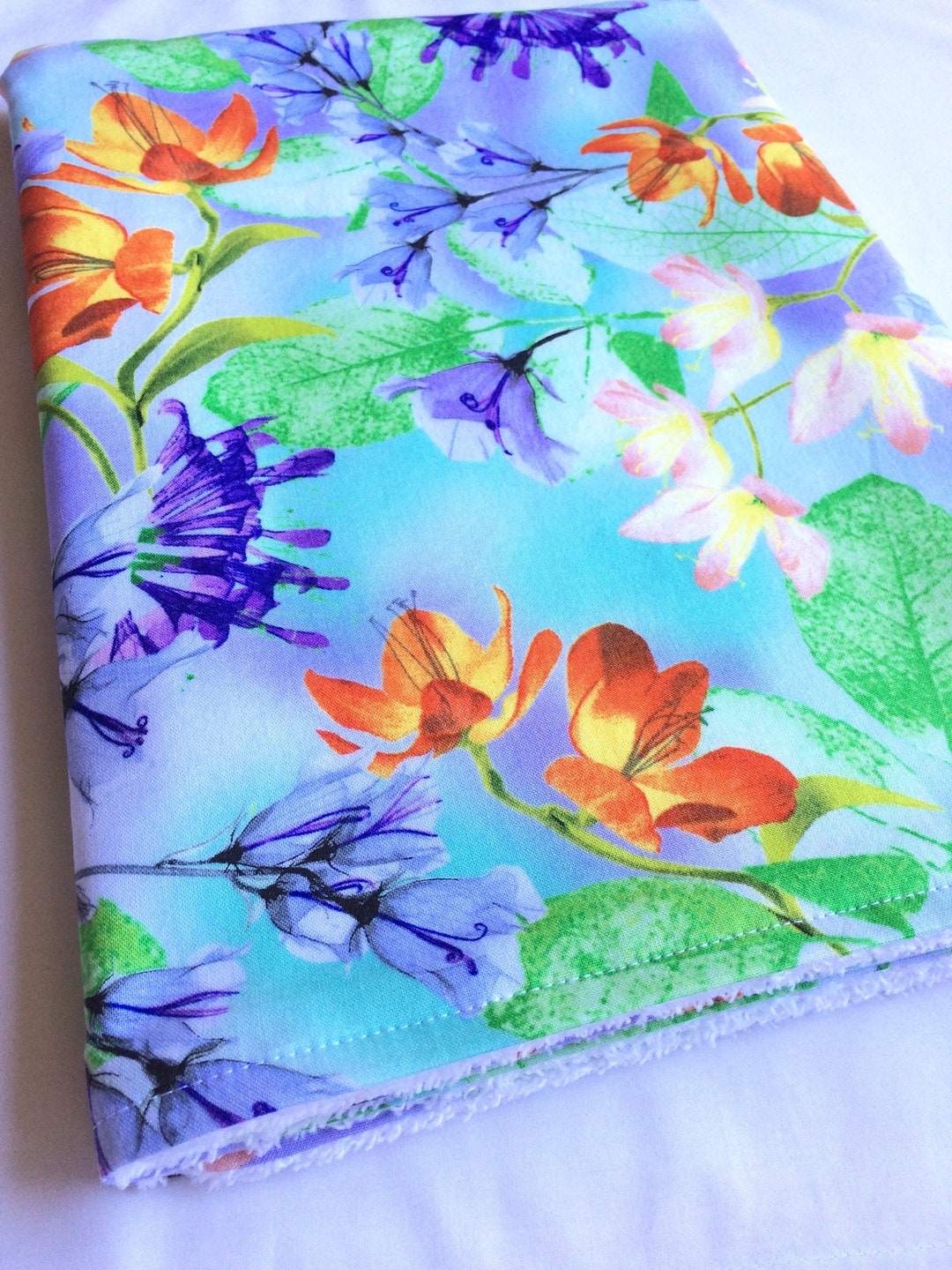 Bamboo & Org. Cotton Baby Blanket Floral Blanket Stroller Etsy