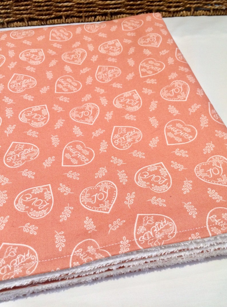 Bamboo /& Org Cotton Baby blanket baby blanket baby shower gift stroller blanket Pram Blanket hearts Organic Cotton Snuggly Blanket