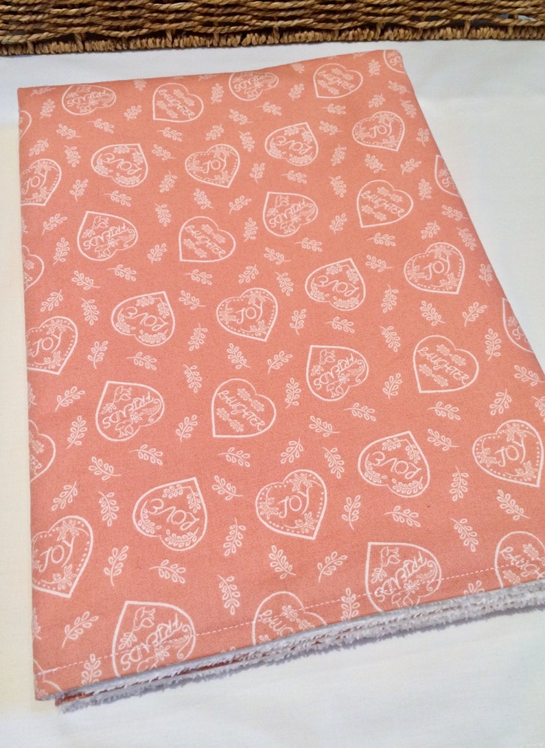 Bamboo /& Org Cotton Baby blanket baby blanket baby shower gift stroller blanket Pram Blanket hearts Organic Cotton Snuggly Blanket