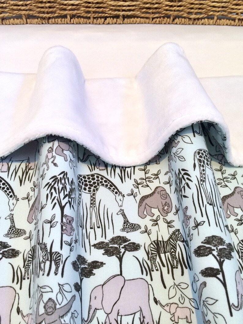 Pram Blanket Cotton /& Minky Blanket newborn animals stroller blanket minky baby blanket Baby Blanket baby shower Car Blanket baby