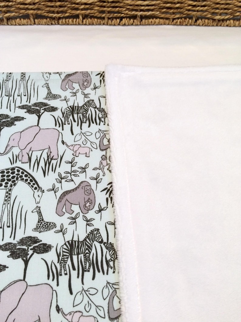 Pram Blanket Cotton /& Minky Blanket newborn animals stroller blanket minky baby blanket Baby Blanket baby shower Car Blanket baby