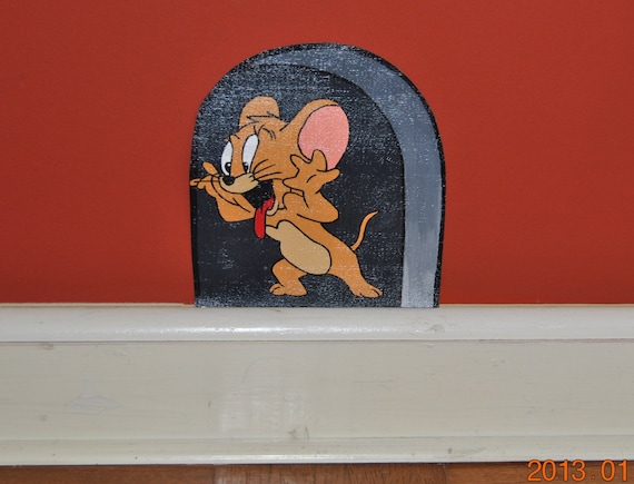 Items similar to Tom and Jerry JERRY Wall Hand Painted Decal Jerry in m...