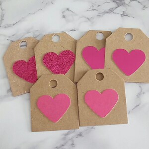 Handmade Heart Gift Tag~Paper Tags~Upcycled Cardboard (Set of 6)