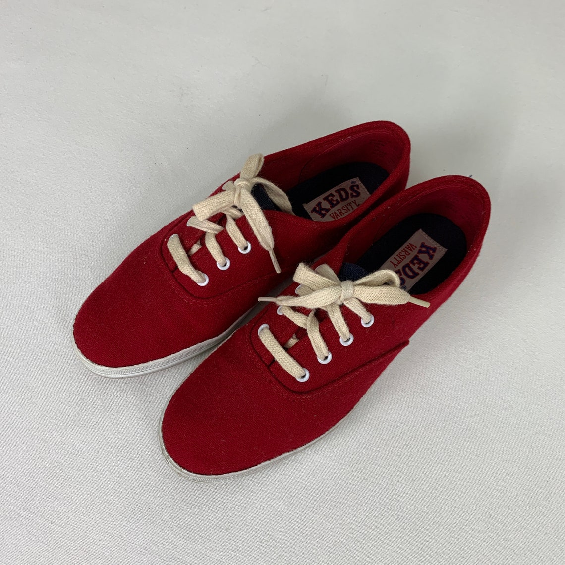 KEDS 90s Size 7 7.5 Women's Vintage Red Classic Skinny | Etsy