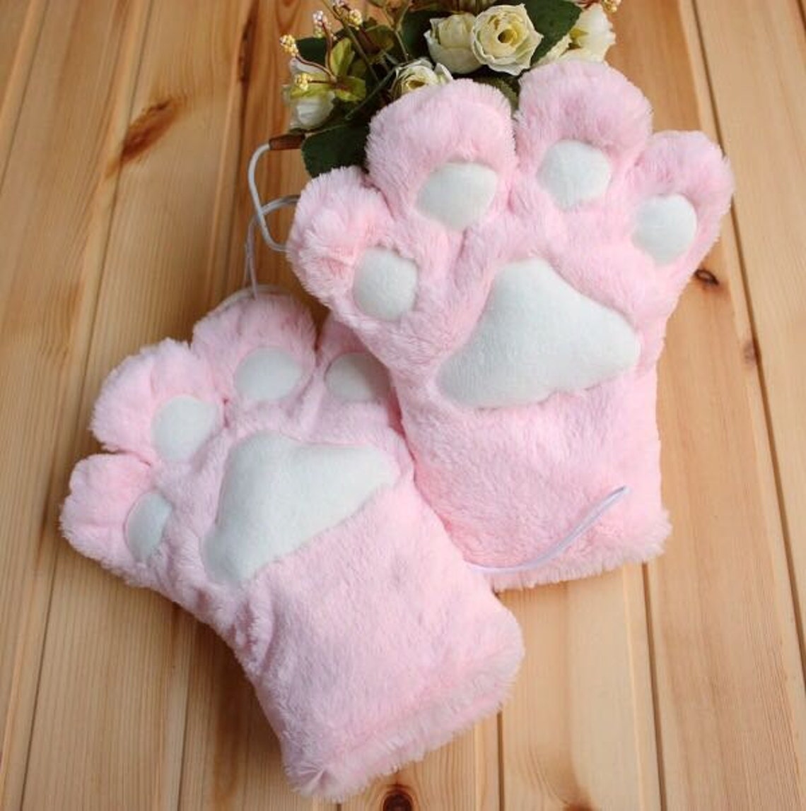 FURSUIT Furry Cat Bear Paw Pussy Paw Stuffed Glove Fur Lolita | Etsy